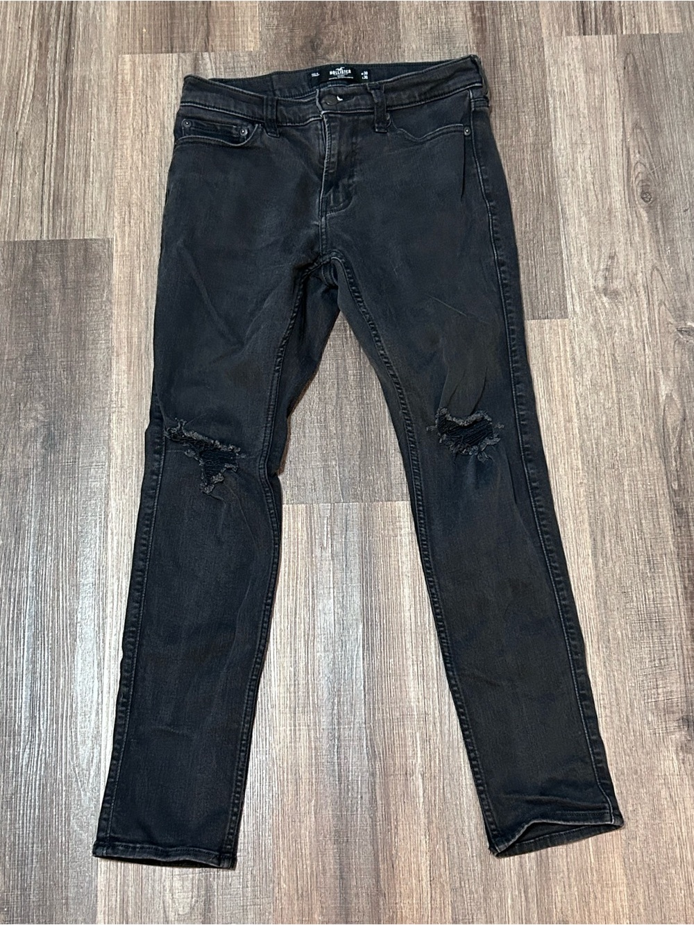 Black Hollister Distressed jeans